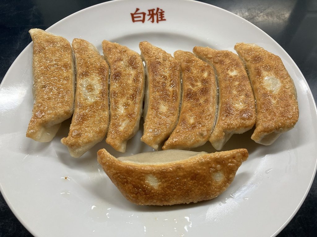 今治の白雅で食べた焼き餃子