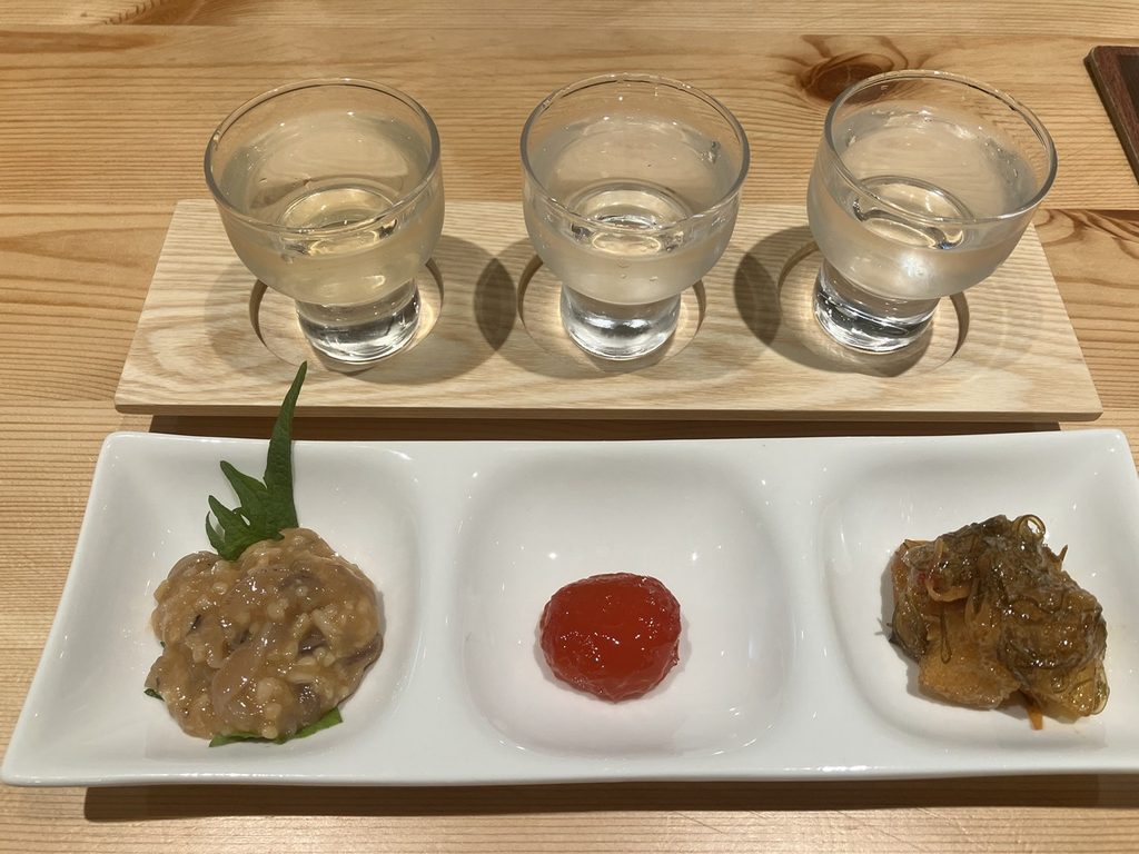 岡山の日本酒バル花門で食べた珍味盛り合わせ